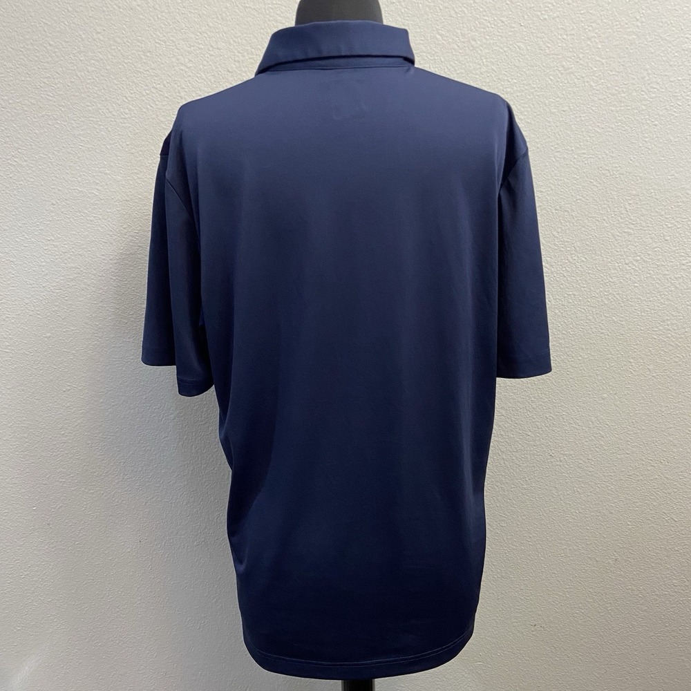 Callaway Opti Dri Polo Shirt‎ Mens Med Navy Striped Performance Golf Polo - Picture 3 of 7